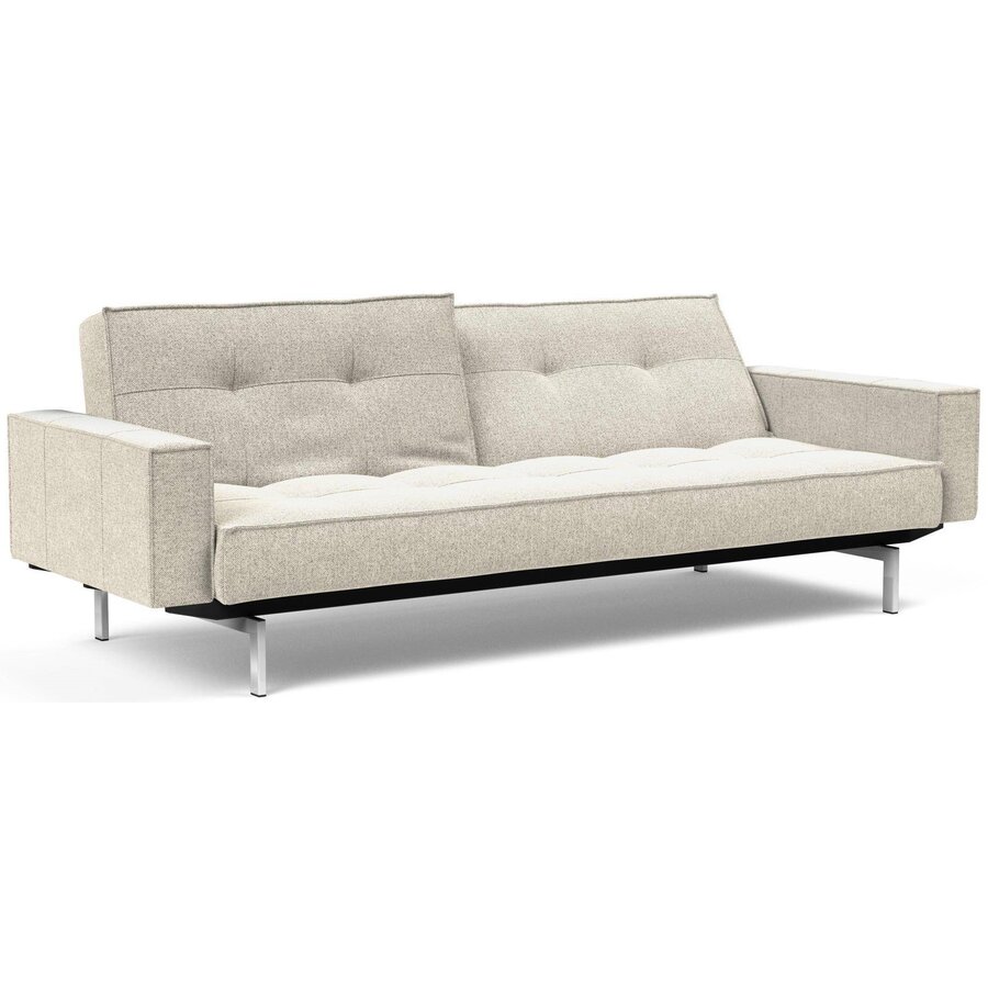 Splitback Deluxe Slaapbank Gebroken Wit / Chroom Splitback Deluxe Slaapbank Gebroken Wit / Chroom