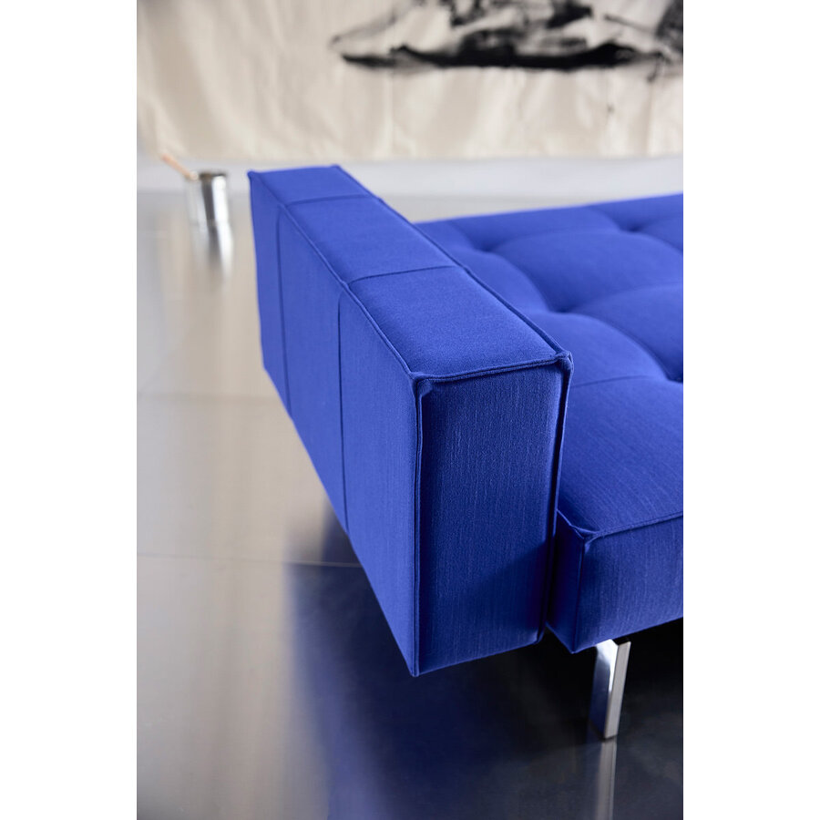 Splitback Deluxe Slaapbank Ultramarine / Chroom Splitback Deluxe Slaapbank Ultramarine / Chroom