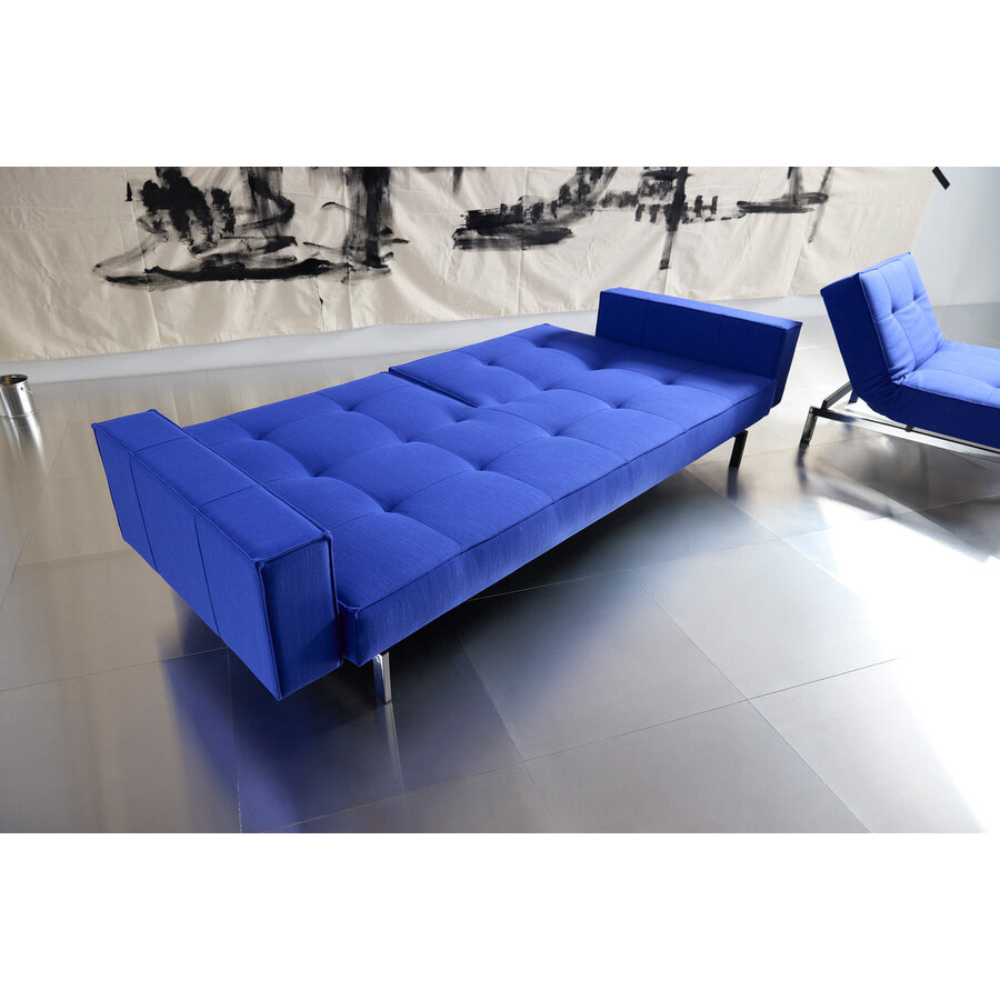 Splitback Deluxe Slaapbank Ultramarine / Chroom Splitback Deluxe Slaapbank Ultramarine / Chroom