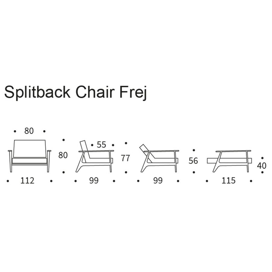Splitback Fauteuil Frej Gebroken Wit Splitback Fauteuil Frej Gebroken Wit