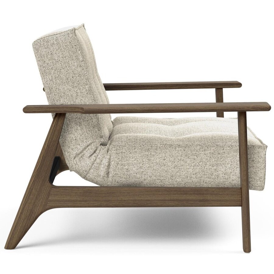 Splitback Fauteuil Gebroken Wit / Gerookt Eiken Splitback Fauteuil Gebroken Wit / Gerookt Eiken