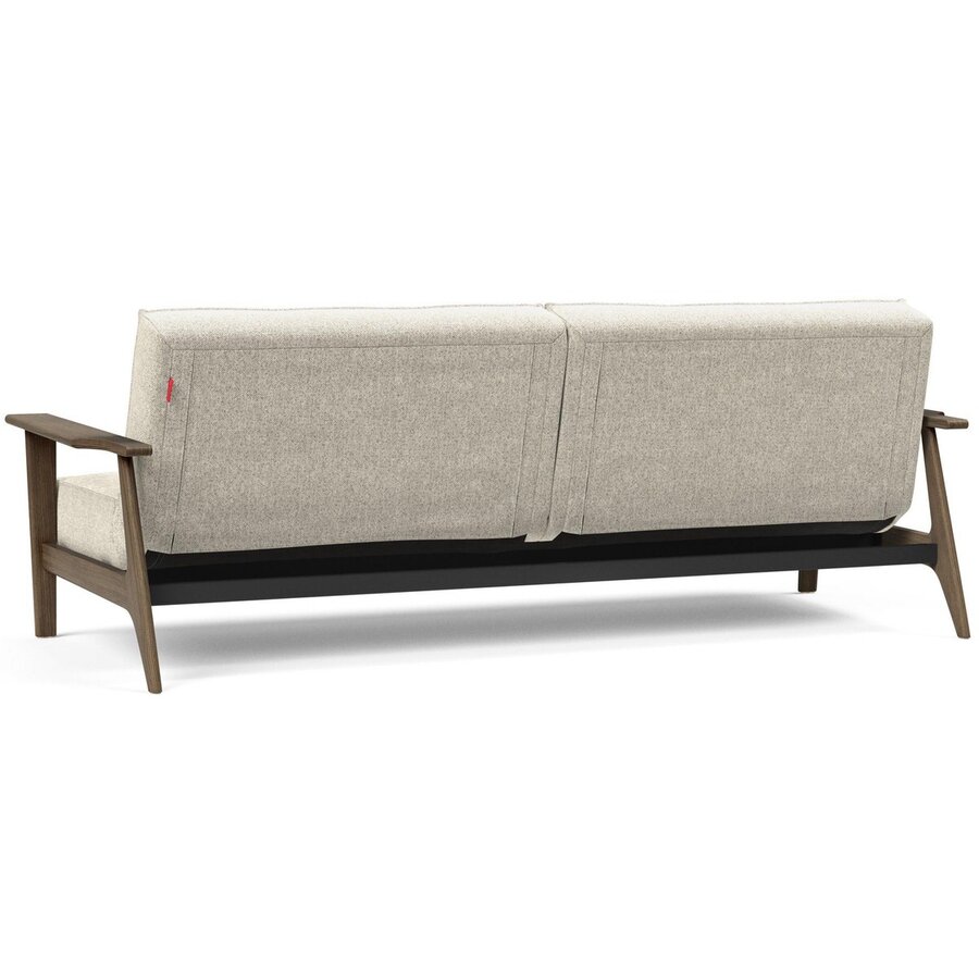 Splitback Slaapbank Gebroken Wit / Gerookt Eiken