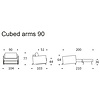 Cubed Slaapstoel met Armleuning Rood