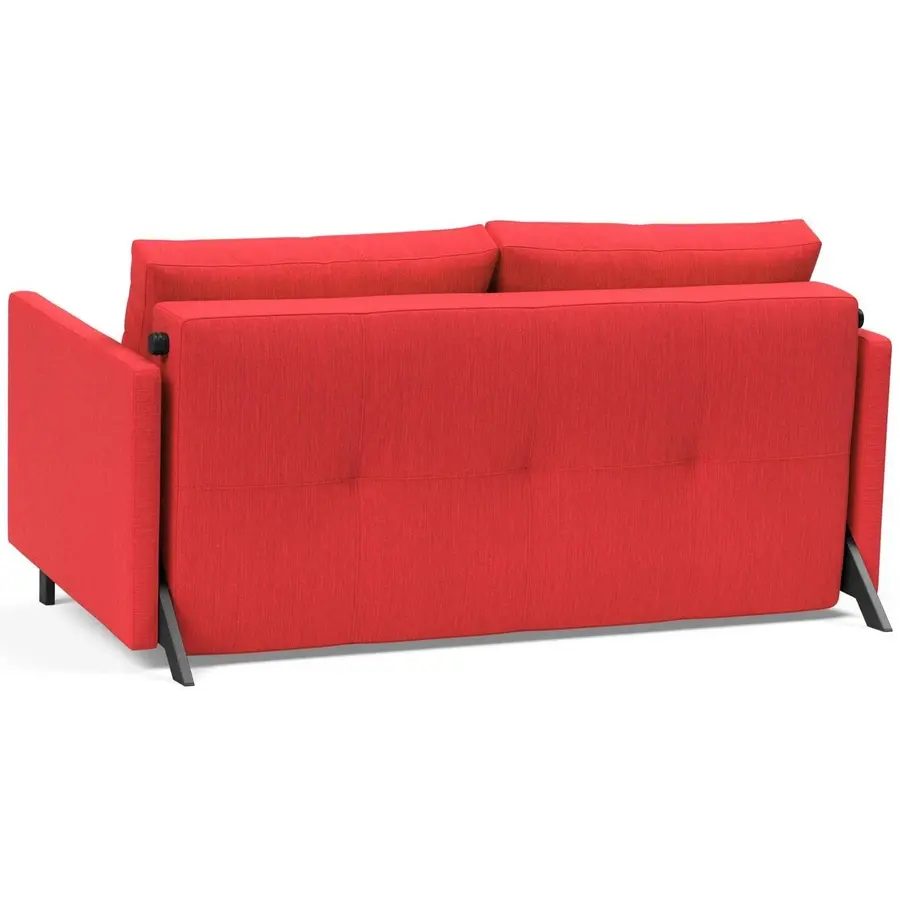 Cubed met Armleuning 140 cm Slaapbank Rood Cubed met Armleuning 140 cm Slaapbank Rood