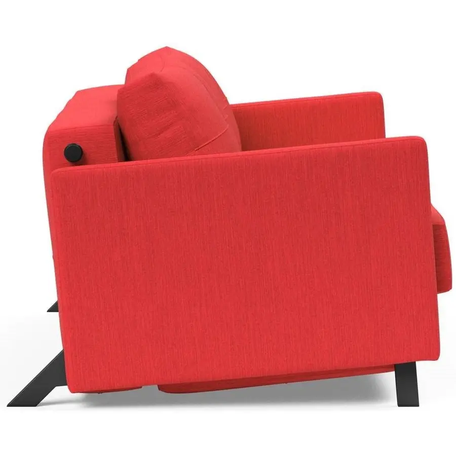 Cubed met Armleuning 140 cm Slaapbank Rood Cubed met Armleuning 140 cm Slaapbank Rood