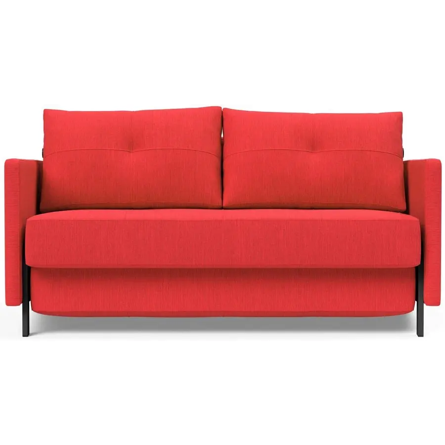 Cubed met Armleuning 140 cm Slaapbank Rood Cubed met Armleuning 140 cm Slaapbank Rood