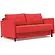 Cubed met Armleuning 140 cm Slaapbank Rood