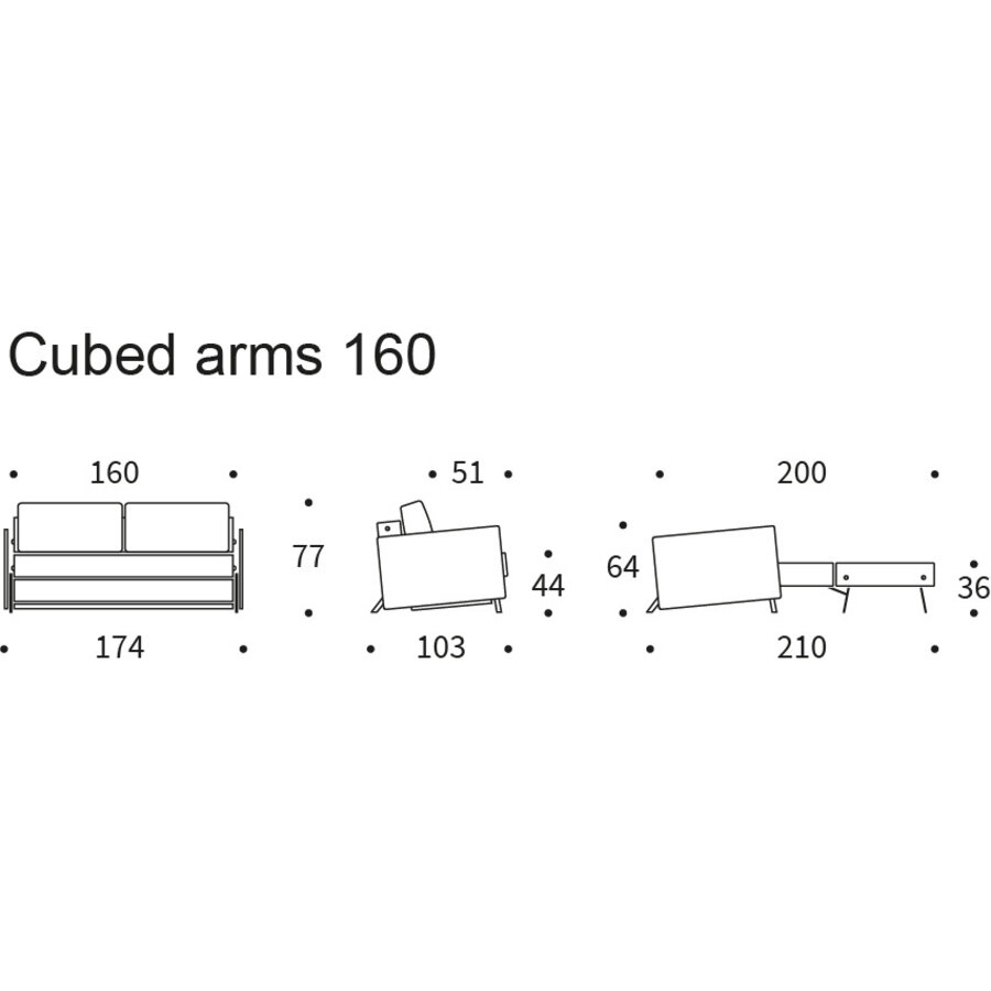 Cubed met Armleuning 160 cm Slaapbank Rood Cubed met Armleuning 160 cm Slaapbank Rood