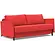 Cubed met Armleuning 160 cm Slaapbank Rood