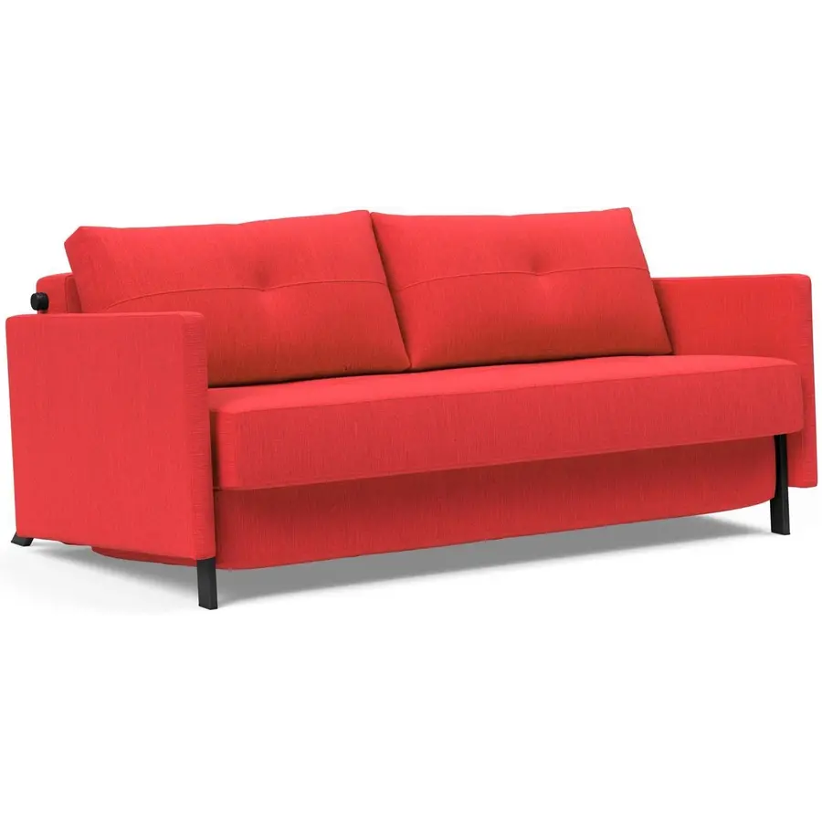 Cubed met Armleuning 160 cm Slaapbank Rood Cubed met Armleuning 160 cm Slaapbank Rood