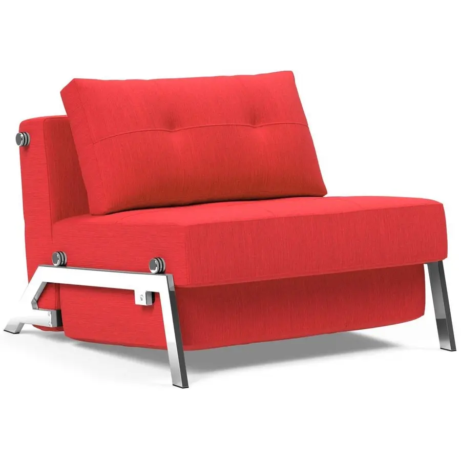 Cubed Slaapstoel Rood / Chrome Cubed Slaapstoel Rood / Chrome