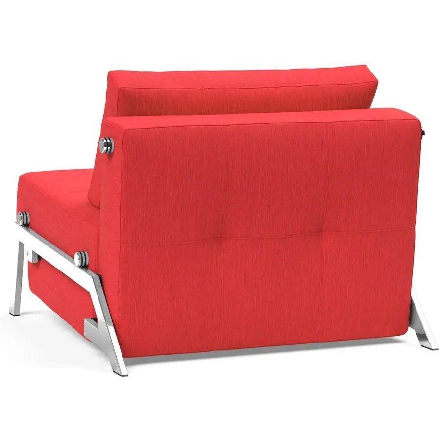 Cubed Slaapstoel Rood / Chrome Cubed Slaapstoel Rood / Chrome