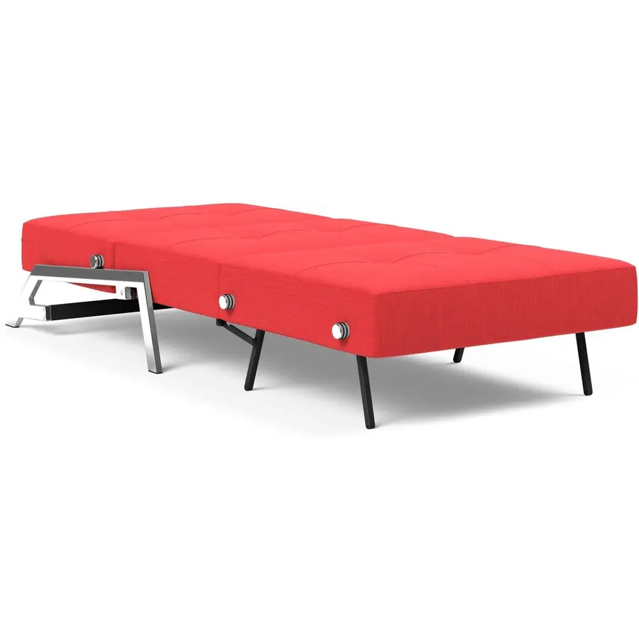 Cubed Slaapstoel Rood / Chrome Cubed Slaapstoel Rood / Chrome