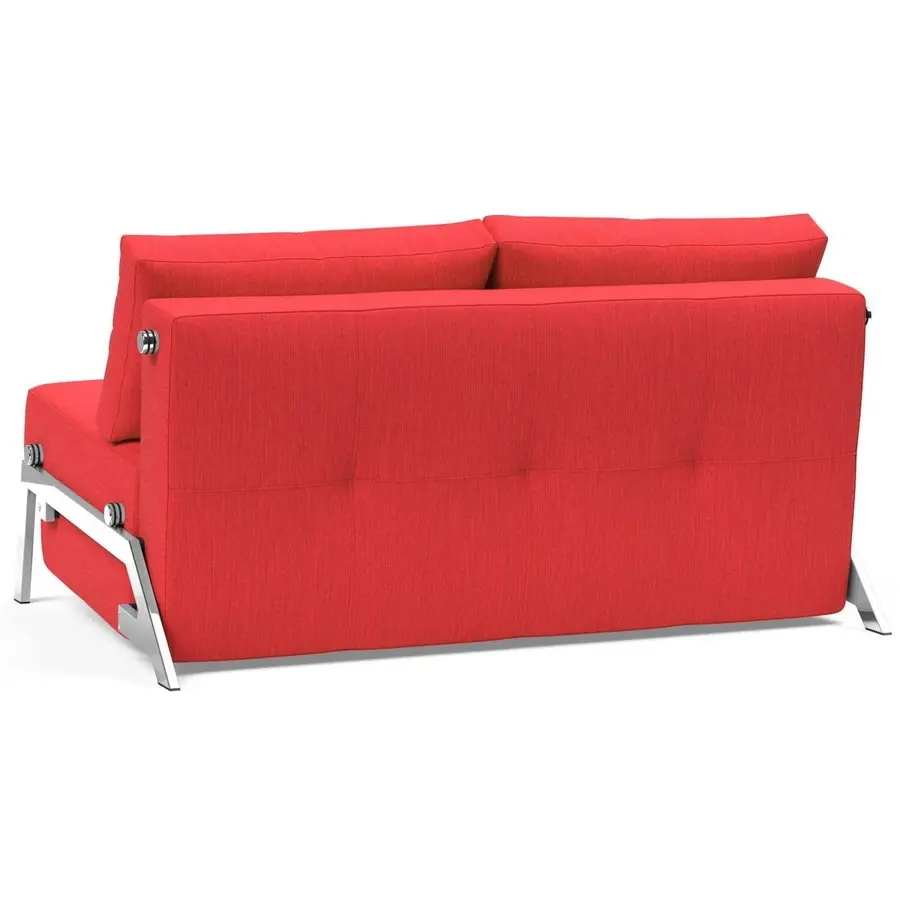 Cubed 140 cm Slaapbank Rood / Chrome Cubed 140 cm Slaapbank Rood / Chrome