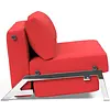 Cubed 140 cm Slaapbank Rood / Chrome