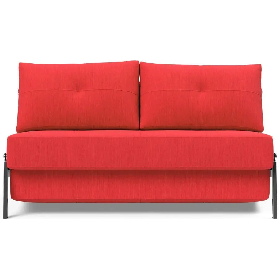 Cubed 140 cm Slaapbank Rood / Chrome Cubed 140 cm Slaapbank Rood / Chrome