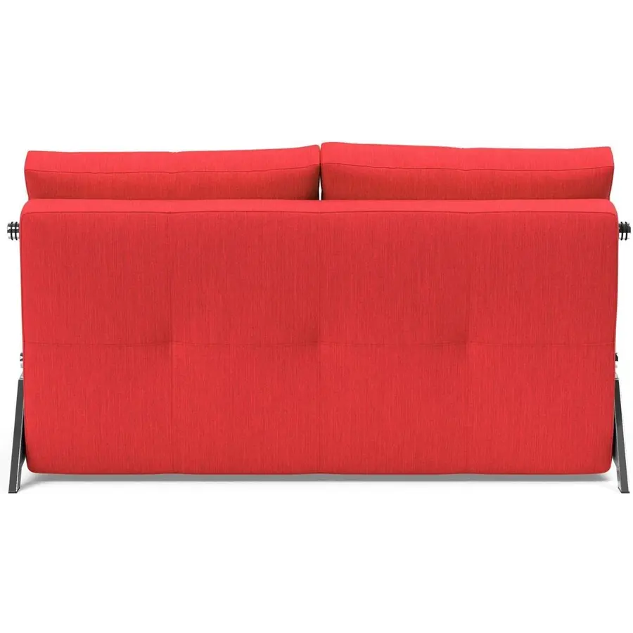 Cubed 140 cm Slaapbank Rood / Chrome Cubed 140 cm Slaapbank Rood / Chrome