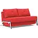 Cubed 140 cm Slaapbank Rood / Chrome