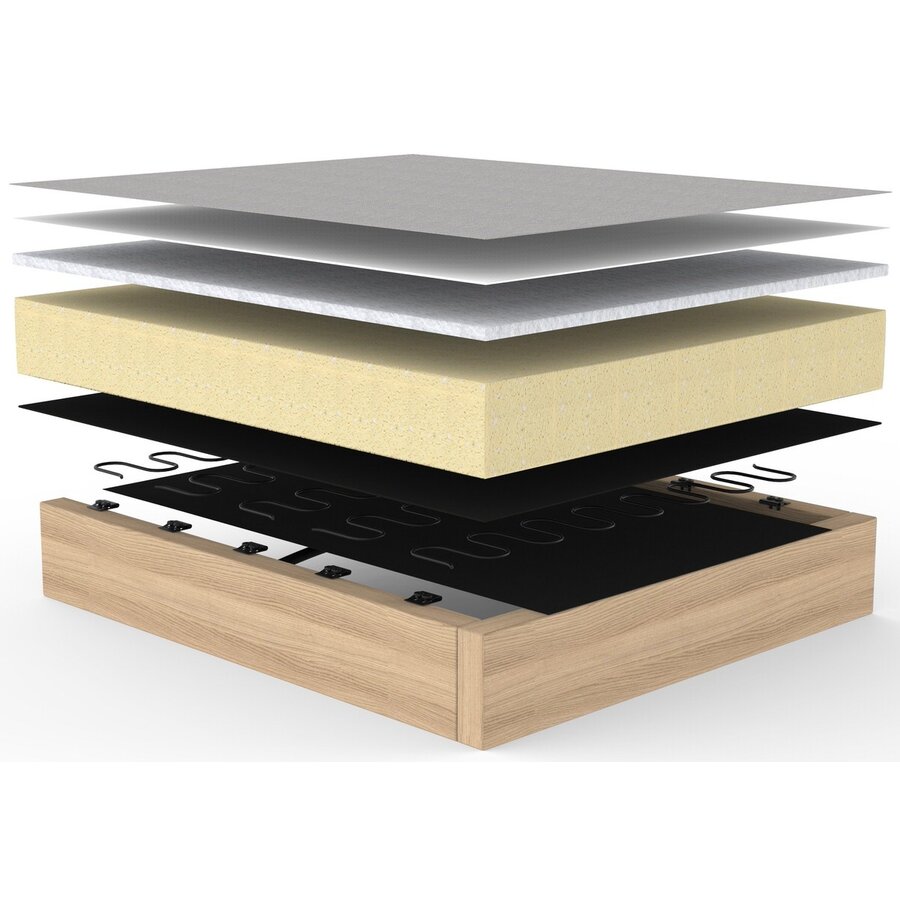 Cubed 160 cm Slaapbank Rood / Chrome Cubed 160 cm Slaapbank Rood / Chrome