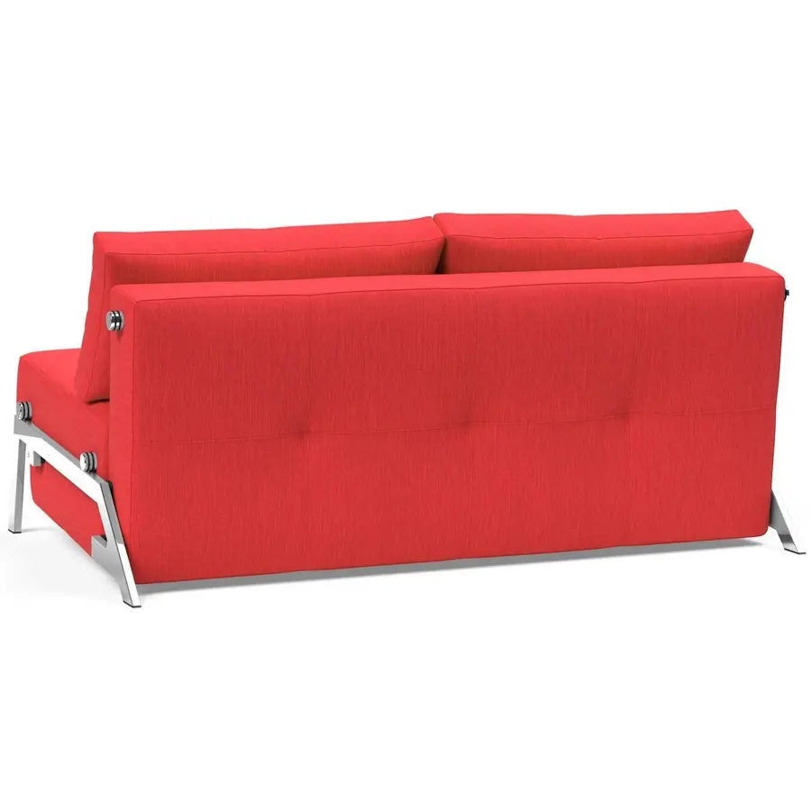 Cubed 160 cm Slaapbank Rood / Chrome Cubed 160 cm Slaapbank Rood / Chrome