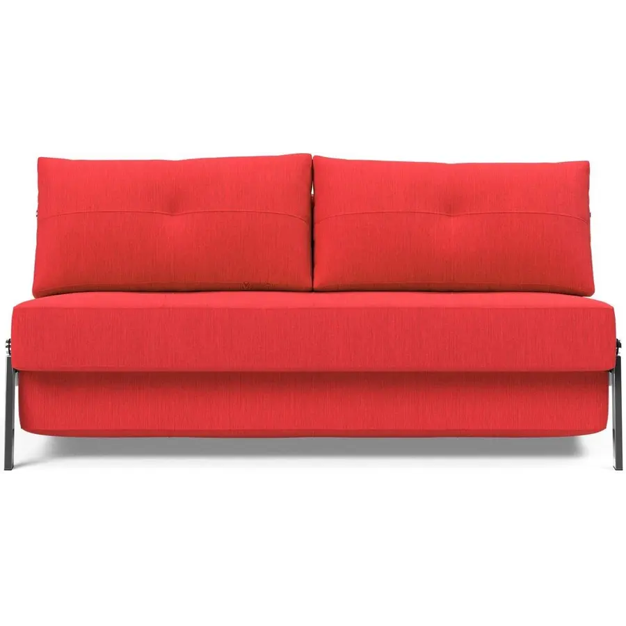 Cubed 160 cm Slaapbank Rood / Chrome Cubed 160 cm Slaapbank Rood / Chrome