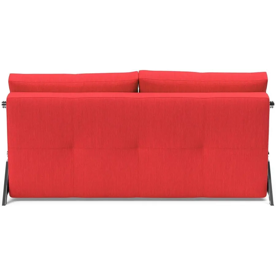 Cubed 160 cm Slaapbank Rood / Chrome Cubed 160 cm Slaapbank Rood / Chrome