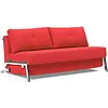 Cubed 160 cm Slaapbank Rood / Chrome