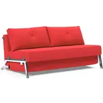 Innovation Living Cubed 160 cm Slaapbank Rood / Chrome Innovation Living Cubed 160 cm Slaapbank Rood / Chrome