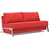 Cubed 160 cm Slaapbank Rood / Chrome