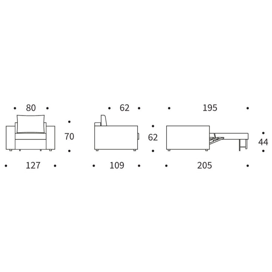 Neah Slaapstoel Gebroken Wit Neah Slaapstoel Gebroken Wit