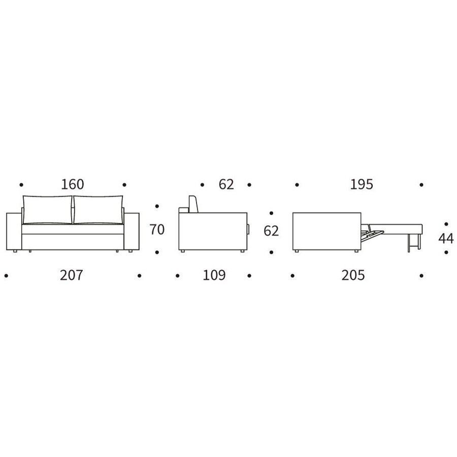 Neah X 160 cm Slaapbank Ultramarine Neah X 160 cm Slaapbank Ultramarine