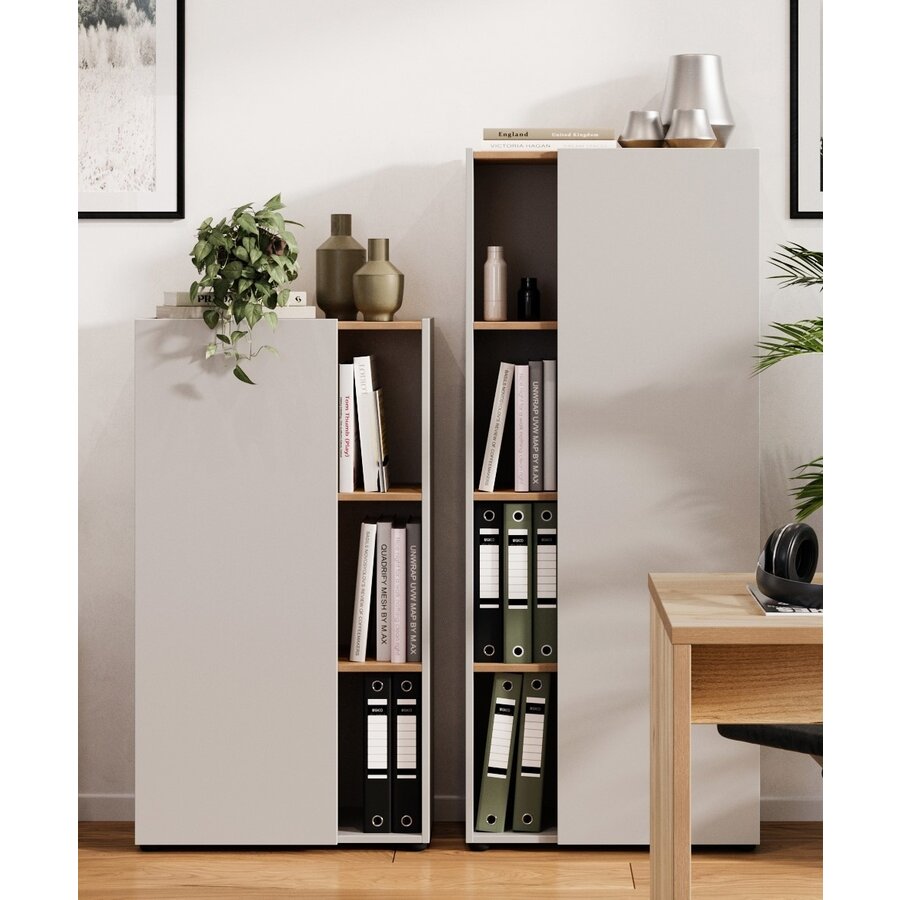 Adrano Cashmere / Eiken Kantoorkast H110 cm