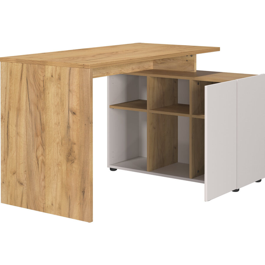 Adrano Hoekbureau met Kast Cashmere/Eiken