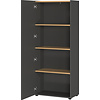 Adrano Grafiet / Eiken Kantoorkast H145 cm Adrano Grafiet / Eiken Kantoorkast H145 cm