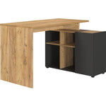 Germania Adrano Hoekbureau met Kast Grafiet/Eiken Germania Adrano Hoekbureau met Kast Grafiet/Eiken