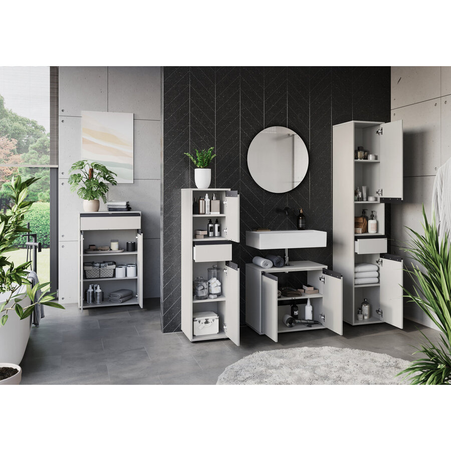 Lemont Steengrijs Wastafelonderkast 63 cm Lemont Steengrijs Wastafelonderkast 63 cm