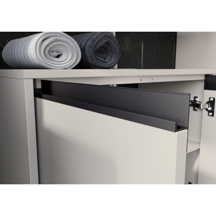 Lemont Steengrijs Badkamerkast Slim H121 cm Lemont Steengrijs Badkamerkast Slim H121 cm