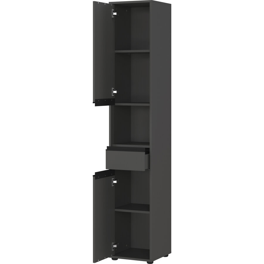 Lemont Grafiet Badkamerkast Slim H121 cm Lemont Grafiet Badkamerkast Slim H121 cm