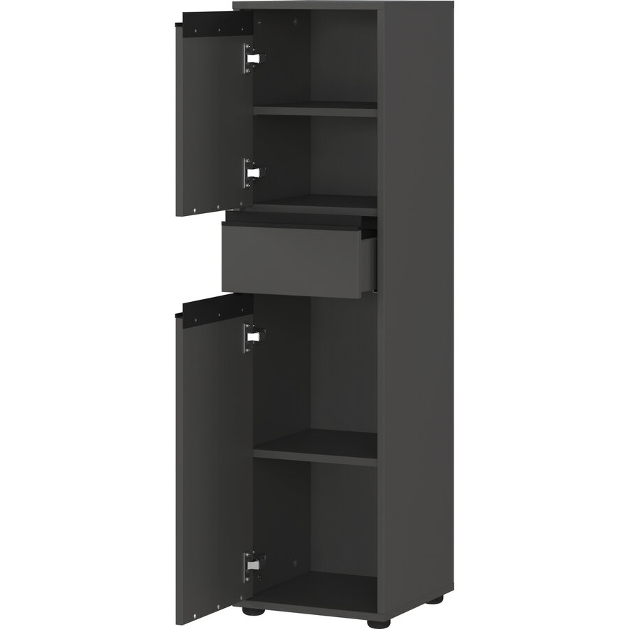 Lemont Grafiet Badkamerkast Slim H121 cm Lemont Grafiet Badkamerkast Slim H121 cm