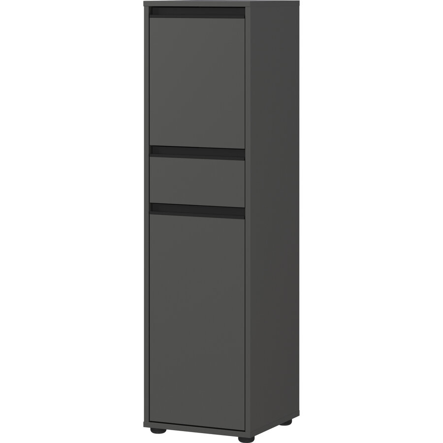 Lemont Grafiet Badkamerkast Slim H121 cm Lemont Grafiet Badkamerkast Slim H121 cm