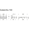 Cubed 140 cm Slaapbank Rood / Aluminium Cubed 140 cm Slaapbank Rood / Aluminium