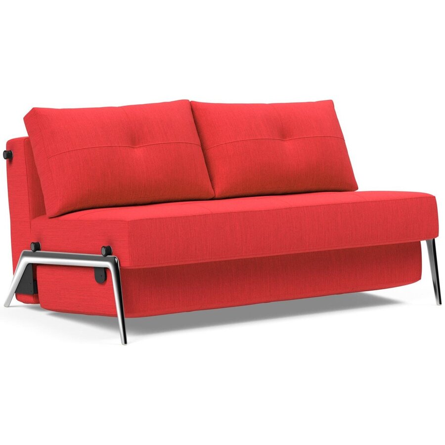 Cubed 140 cm Slaapbank Rood / Aluminium Cubed 140 cm Slaapbank Rood / Aluminium