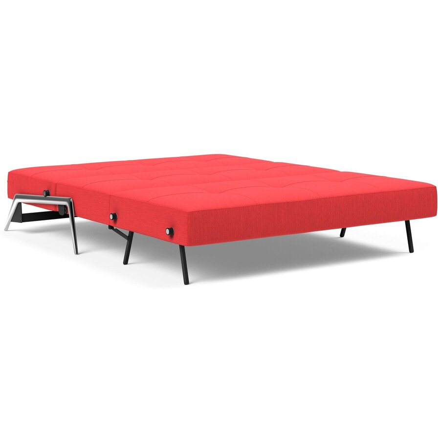 Cubed 160 cm Slaapbank Rood / Aluminium Cubed 160 cm Slaapbank Rood / Aluminium