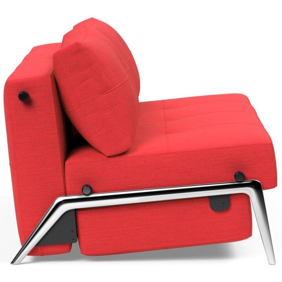 Cubed 160 cm Slaapbank Rood / Aluminium Cubed 160 cm Slaapbank Rood / Aluminium