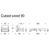 Cubed Slaapstoel Rood / Eiken