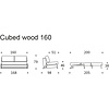Cubed 160 cm Slaapbank Rood / Eiken
