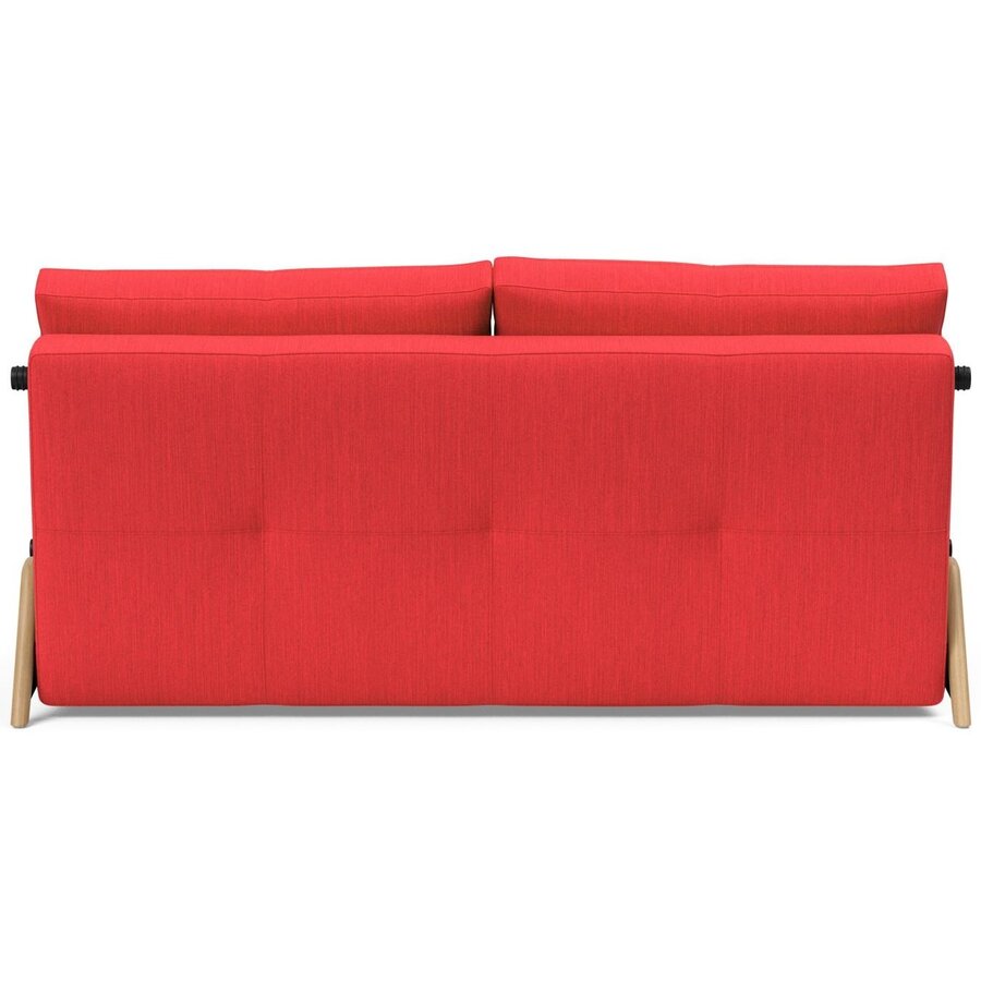 Cubed 160 cm Slaapbank Rood / Eiken Cubed 160 cm Slaapbank Rood / Eiken