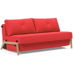 Innovation Living Cubed 160 cm Slaapbank Rood / Eiken Innovation Living Cubed 160 cm Slaapbank Rood / Eiken