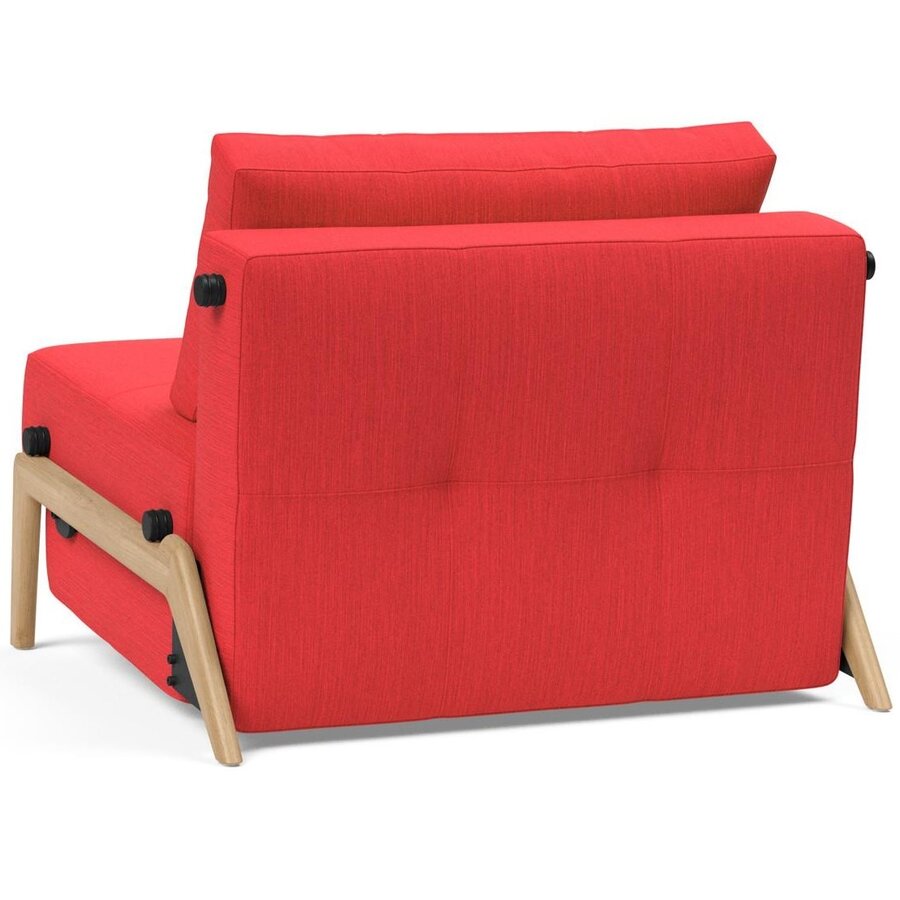 Cubed Slaapstoel Rood / Eiken Cubed Slaapstoel Rood / Eiken