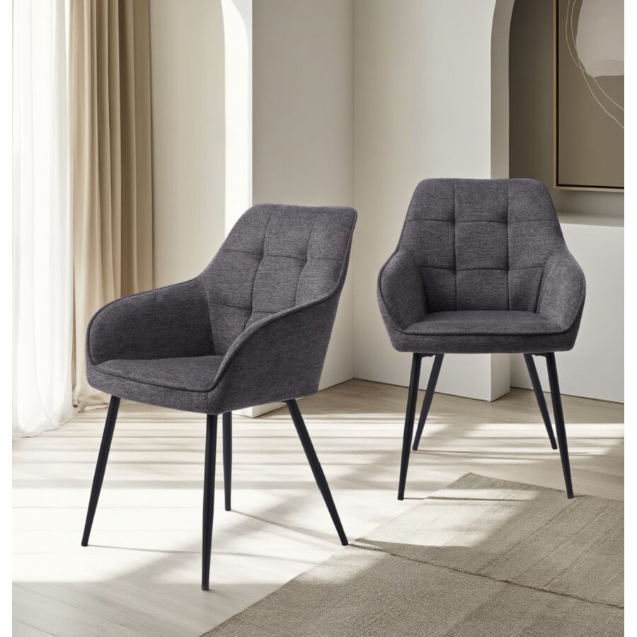 Nolan Armstoel Donkergrijs Squares Nolan Armstoel Donkergrijs Squares